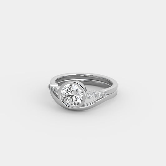 Noelle Round-Accented x Embrace Set in Round Cut