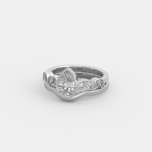 Noelle Marquise-Accented x Embrace Set in Pear Cut