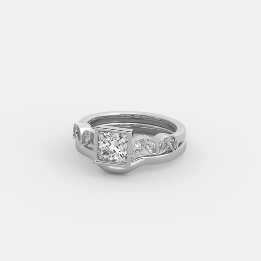 Noelle Marquise-Accented x Embrace Set in Princess Cut