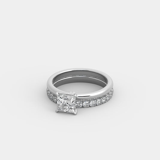 Elodie x French-Pavé Set in Princess Cut