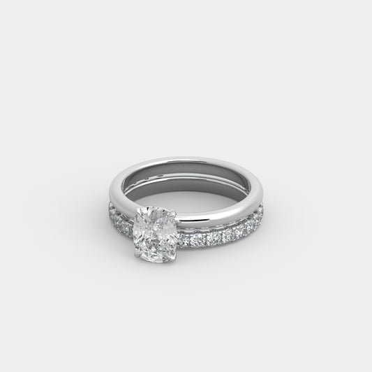 Elodie Deux x Pavé Set in Cushion Cut