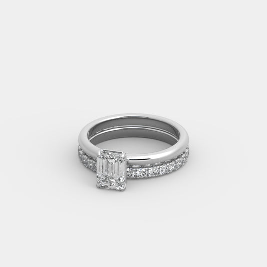 Elodie Deux x Pavé Set in Emerald Cut