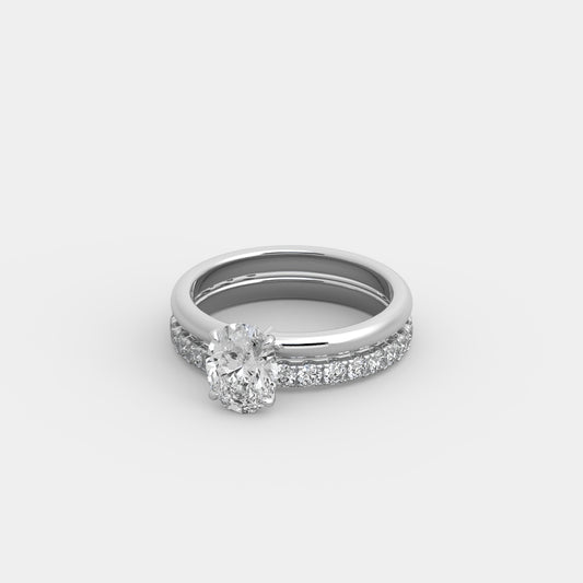 Elodie Deux x Pavé Set in Oval Cut