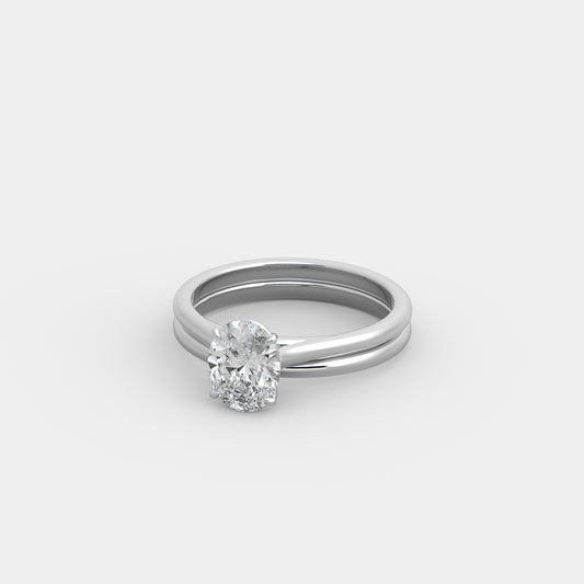 Elise x Classic Set in Oval Cut