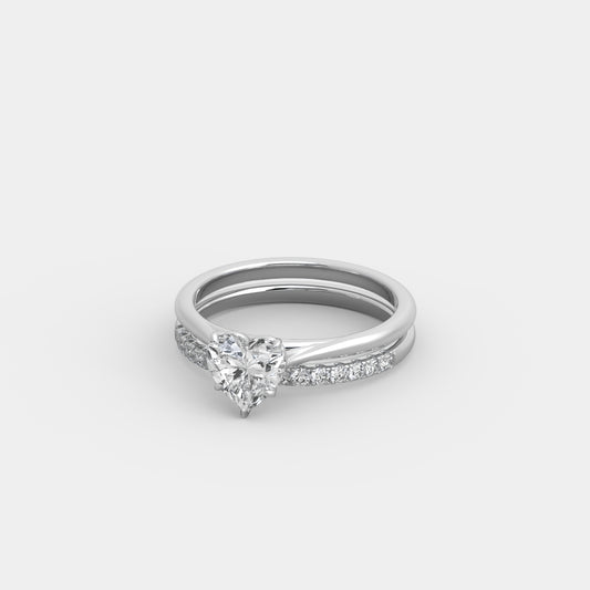 Elise Deux x Pavé Set in Heart Cut