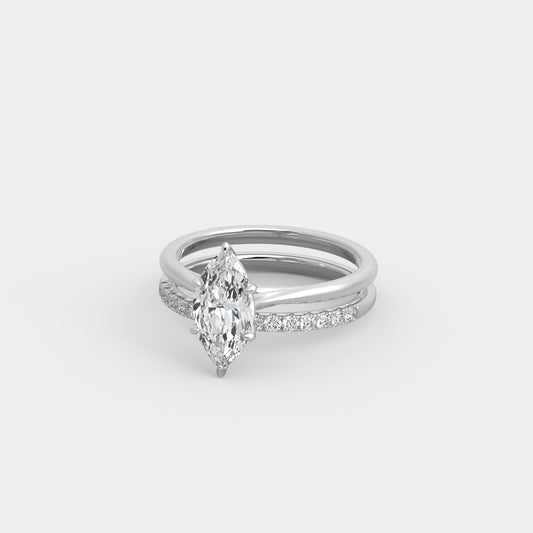 Elise Deux x Pavé Set in Marquise Cut