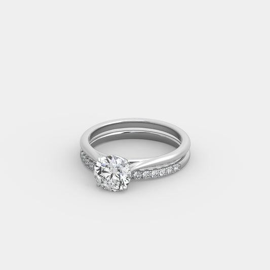 Elise Deux x Pavé Set in Round Cut