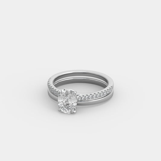 Elise Pavé x Classic Set in Cushion Cut