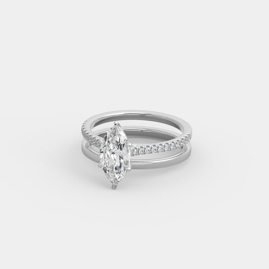 Elise Pavé x Classic Set in Marquise Cut