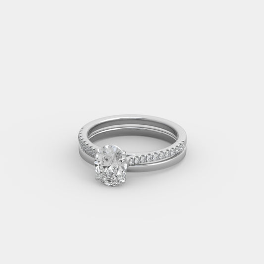 Elise Pavé x Classic Set in Oval Cut