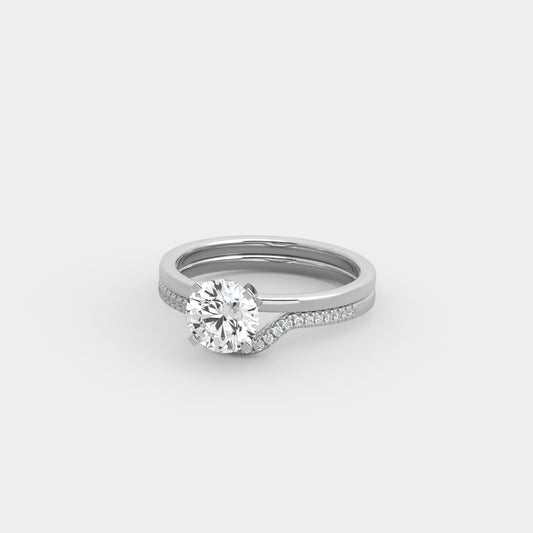 Etrea Blanc x Embrace French-Pavé Set in Round Cut