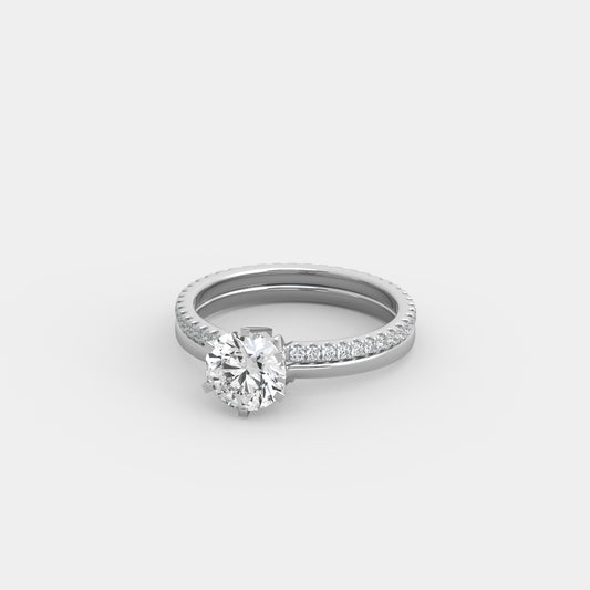 Etrea Blanc Pavé x Embrace Accents Set in Round Cut