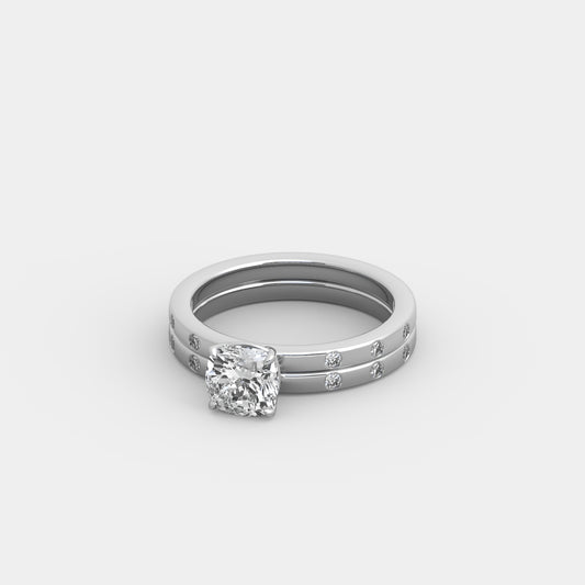 Celia x Mirror Set in Cushion Square Cut