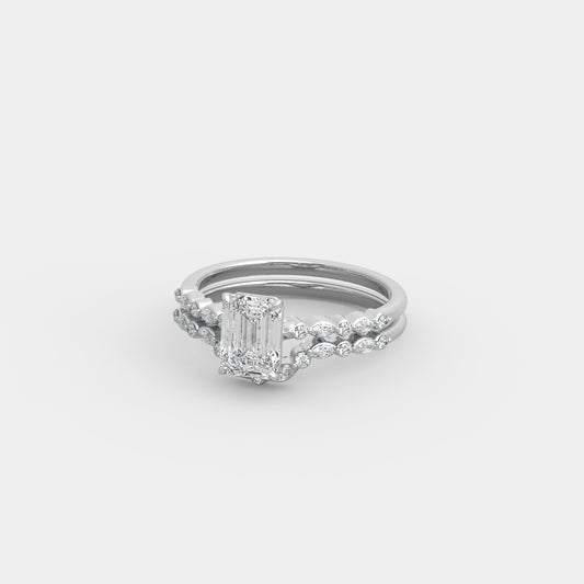 Bria x Mirror Set in Emerald Cut