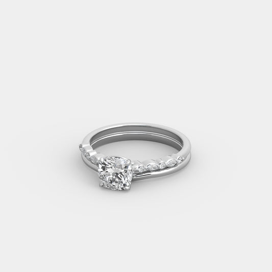 Bria x Embrace Set in Cushion Square Cut