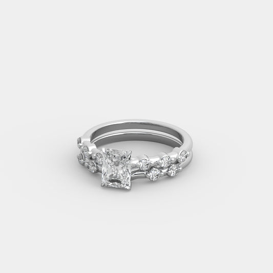 Bria Round-Accented x Semblance Set in Radiant Cut