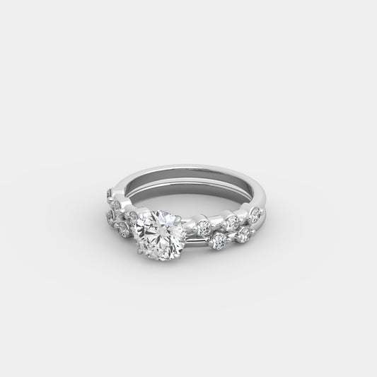 Bria Round-Accented x Semblance Set in Round Cut