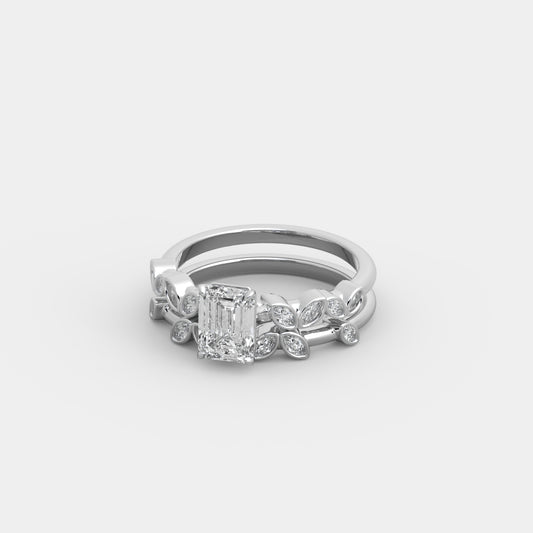 Bria Marquise-Accented x Semblance Set in Emerald Cut