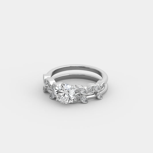 Bria Marquise-Accented x Semblance Set in Round Cut