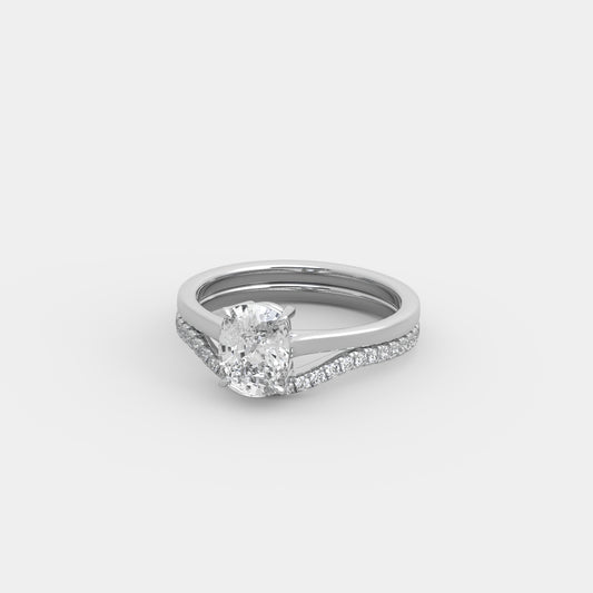 Rhea x Embrace Pavé Set in Cushion Cut