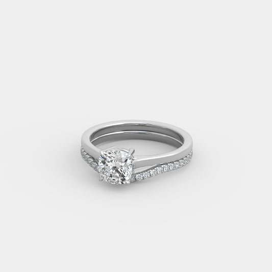 Rhea x Embrace Pavé Set in Cushion Square Cut
