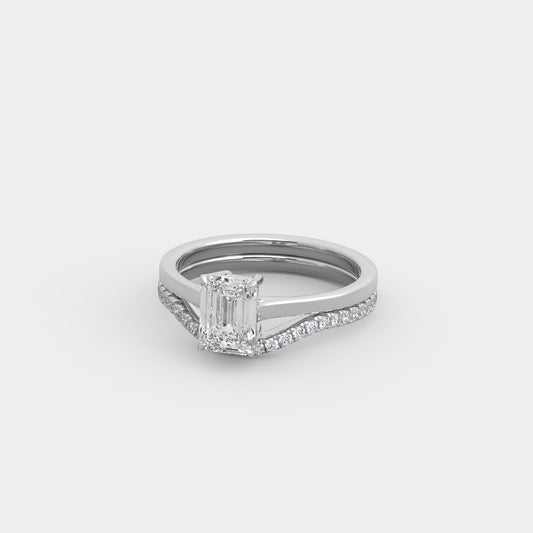 Rhea x Embrace Pavé Set in Emerald Cut