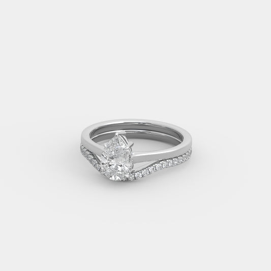Rhea x Embrace Pavé Set in Pear Cut
