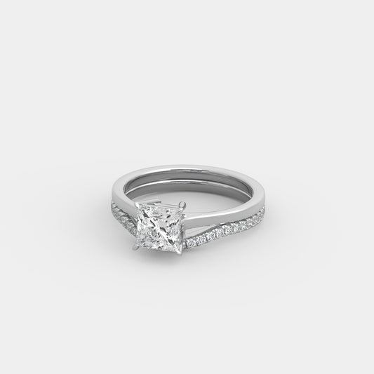 Rhea x Embrace Pavé Set in Princess Cut