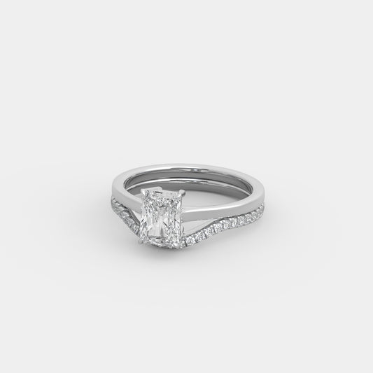 Rhea x Embrace Pavé Set in Radiant Cut