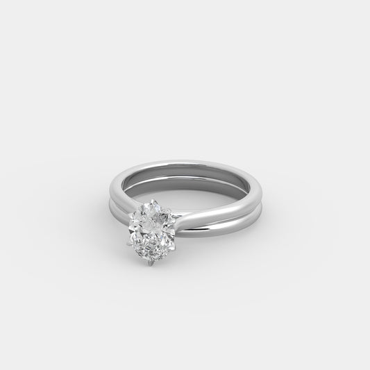 Kira Blanc x Classic Set in Oval Cut