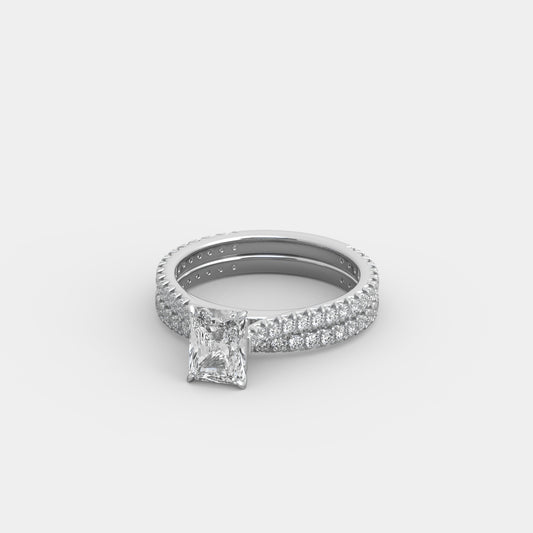 Kira French-Pavé x French-Pavé Set in Radiant Cut
