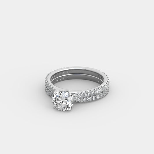Kira French-Pavé x French-Pavé Set in Round Cut