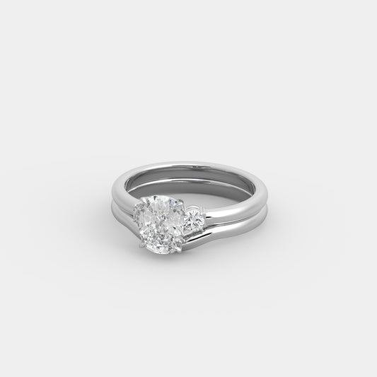Rhea Round-Shouldered x Embrace Set in Cushion Cut