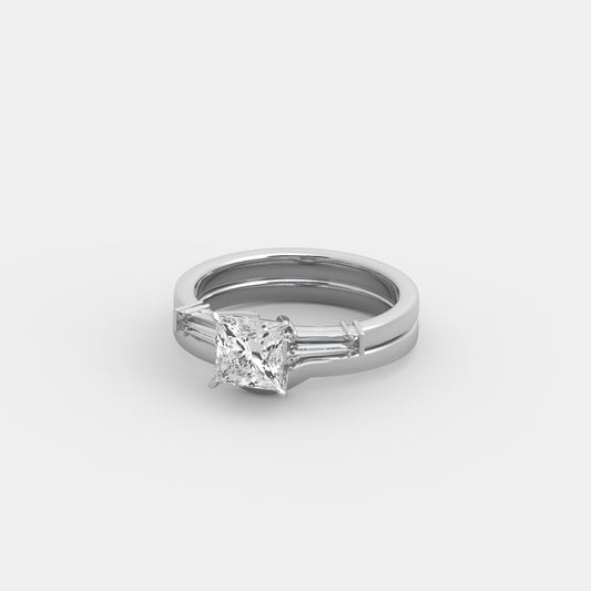 Rhea Baguette-Shouldered x Embrace Set in Princess Cut
