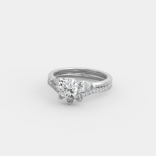 Rhea Pear-Shouldered x Semblance Set in Cushion Square Cut