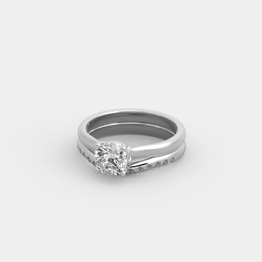 Lyra x Contour Accents Set in Cushion Square Cut