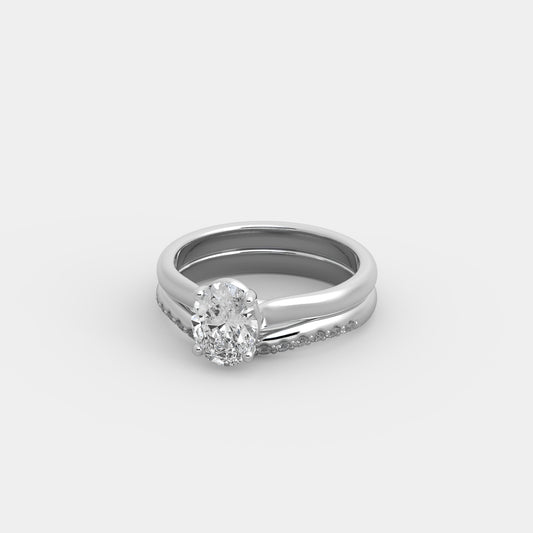 Lyra x Contour Accents Set in Oval Cut