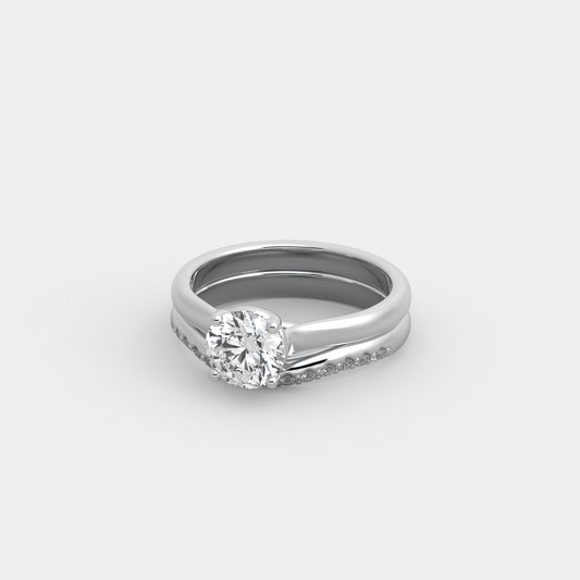 Lyra x Contour Accents Set in Round Cut