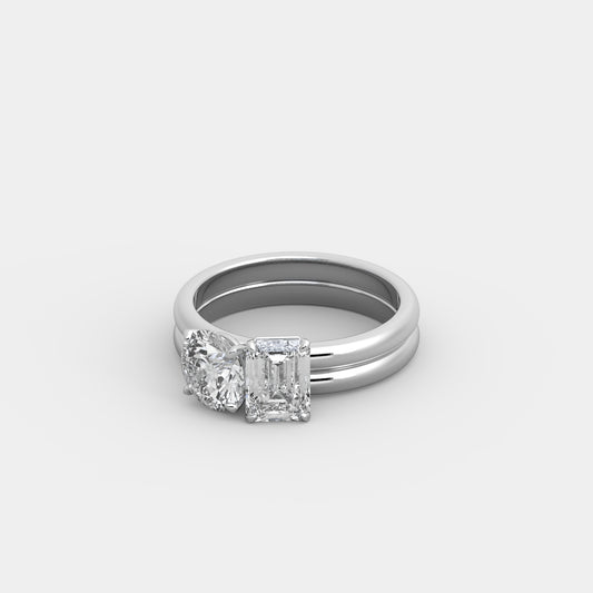 Dyad x Classic Seated Set in Emerald Cut