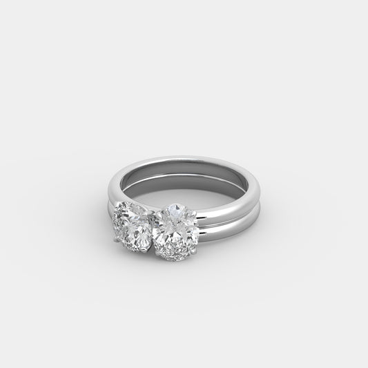Dyad x Classic Seated Set in Oval Cut