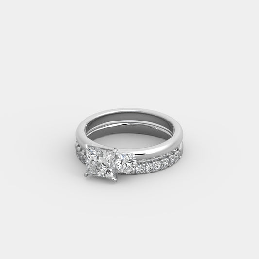 Nous x French-Pavé Set in Princess Cut