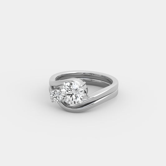Oria x Contour Lapel Set in Round Cut