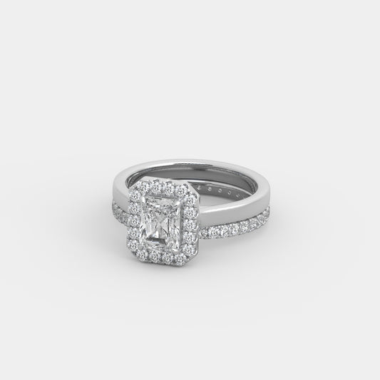 Elizabeth x Pavé Set in Radiant Cut