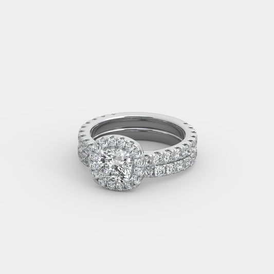 Elizabeth Pavé x Pavé Set in Cushion Square Cut