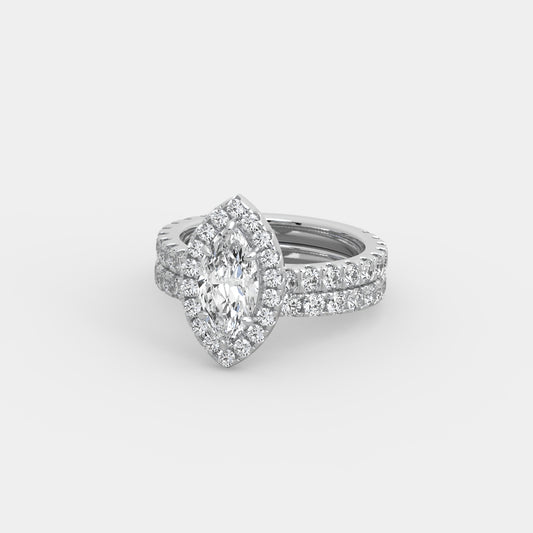 Elizabeth Pavé x Pavé Set in Marquise Cut