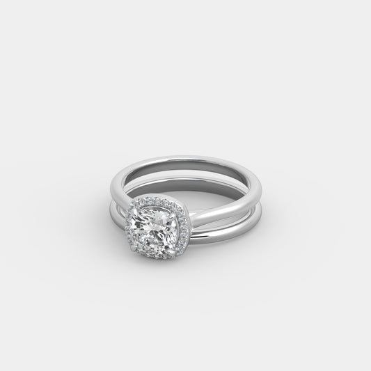 Beth x Classic Set in Cushion Square Cut