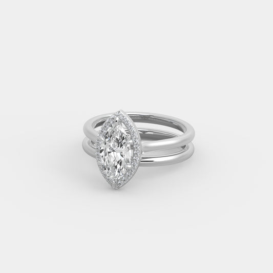 Beth x Classic Set in Marquise Cut