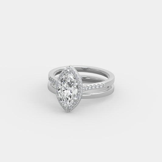 Beth Pavé x Classic Set in Marquise Cut