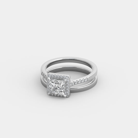 Beth Pavé x Classic Set in Princess Cut