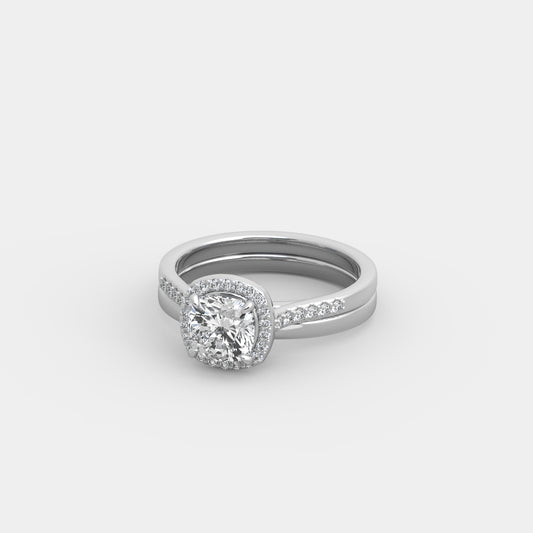 Beth Pavé x Mirror Set in Cushion Square Cut